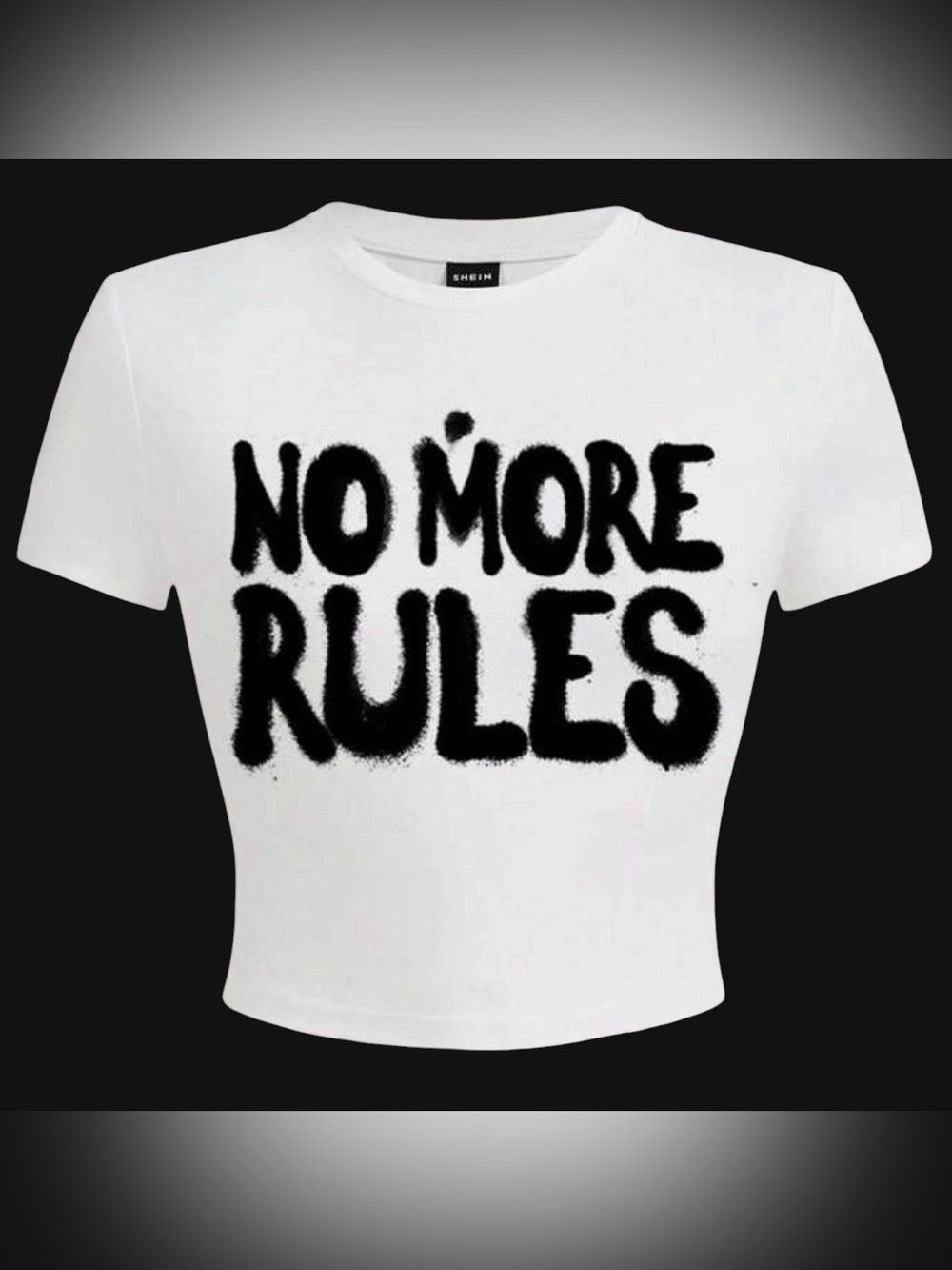Shein Multicolor No More Rules Crop Top Size M